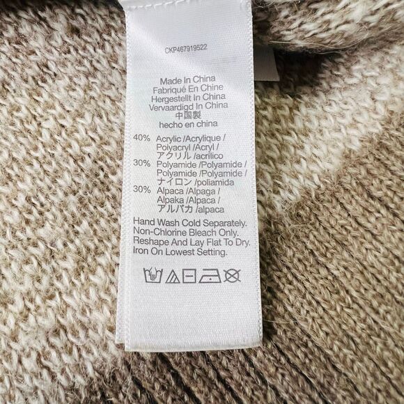 Madewell Womens Brown Hartfield Plaid Alpaca Blend Pullover Sweater Size Small - Picture 3 of 5